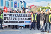 Afyon’lu Staj Mağdurları İstanbul Mitingine Katıldı
